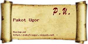 Pakot Ugor névjegykártya
